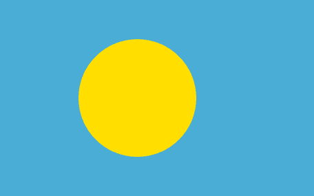Palaus nationaldag och flagga